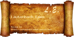 Lautenbach Emma névjegykártya